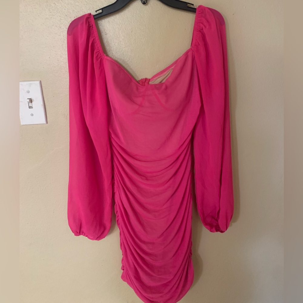 Women’s Long Sleeve hot pink dress